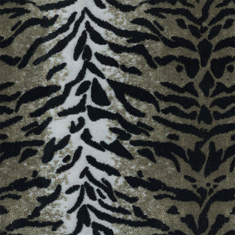 Kiváló minőségű Jacquard bársonyos tigris állat mintázat kanapé szövet