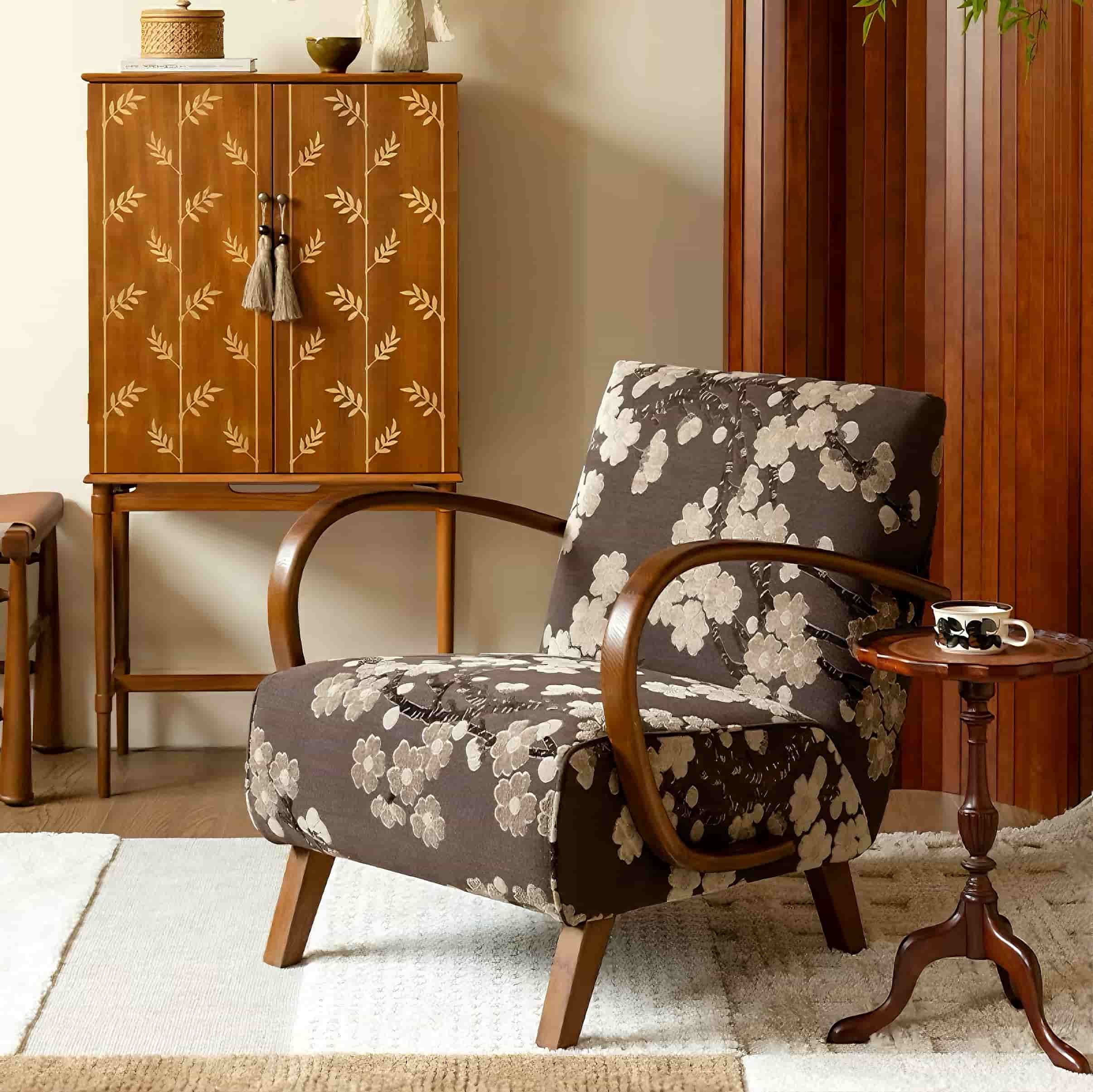 Kiváló minőségű luxus szilvavirág mintás jacquard vágott bársony szövet lakberendezéshez