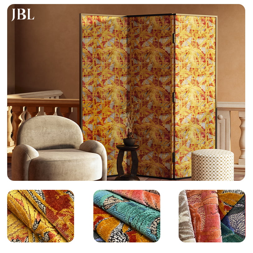 JBL kiváló minőségű vágott bársony szövet divat új kollekció luxus dizájn Morden stílusú Jacquard bársony kanapéhoz