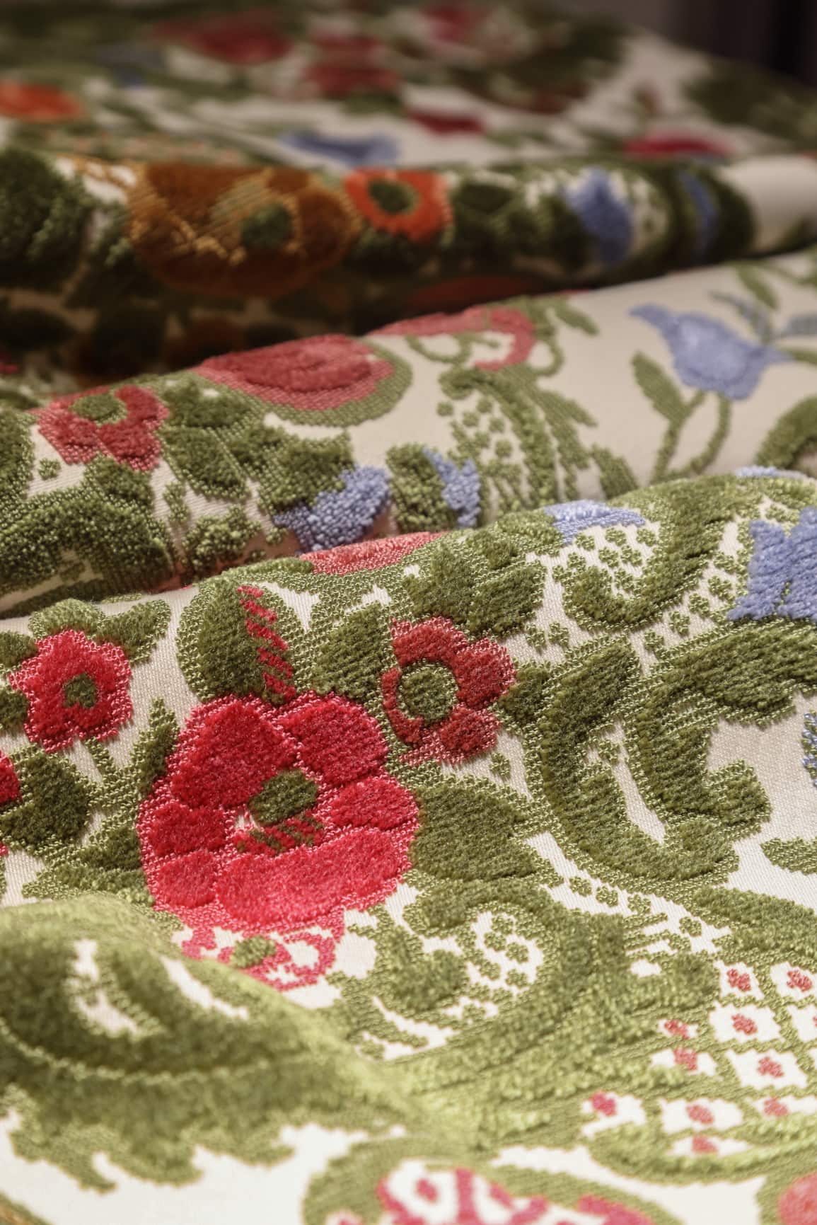JBL Jacquard Bársony testreszabás Színes virágos minta vágott halom szövet luxus lakástextil kanapéhoz